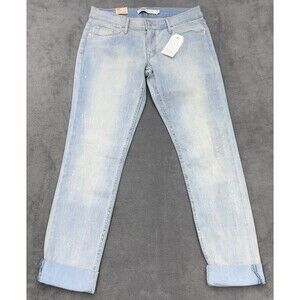 Levi’s 524 Skinny Jeans Womens 9M W29 L32 Light Wash Paint Splatter NWT JCPenney